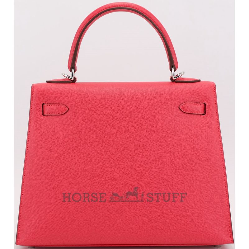 Hermès Kelly Sellier 25 Rose Extreme Madame PHW