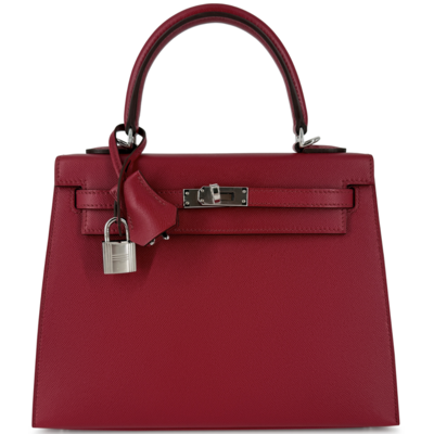 Hermès Kelly Sellier 25 Rubis Madame PHW