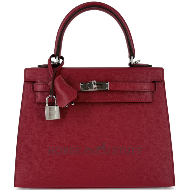 Hermès Kelly Sellier 25 Rubis Madame PHW