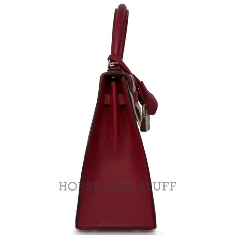 Hermès Kelly Sellier 25 Rubis Madame PHW