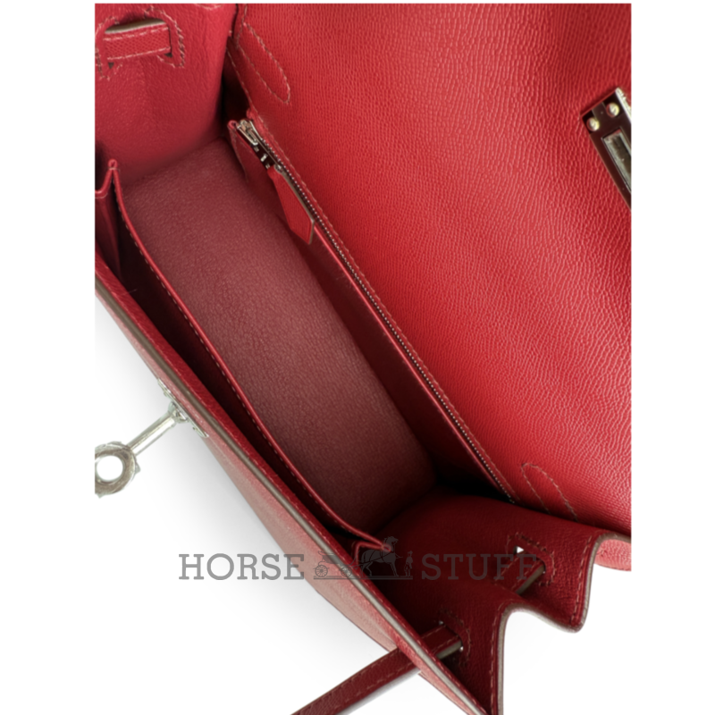 Hermès Kelly Sellier 25 Rubis Madame PHW