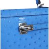 Hermès Kelly Sellier 25 Bleuet Ostrich PHW