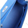 Hermès Kelly Sellier 25 Bleuet Ostrich PHW