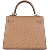 Hermès Kelly Sellier 25 Chai Ostrich GHW