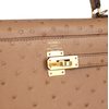 Hermès Kelly Sellier 25 Chai Ostrich GHW