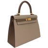 Hermès Kelly Sellier 25 Special Order HSS Etoupe / Gris Tourterelle Chevre BGHW