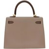 Hermès Kelly Sellier 25 Special Order HSS Etoupe / Gris Tourterelle Chevre BGHW