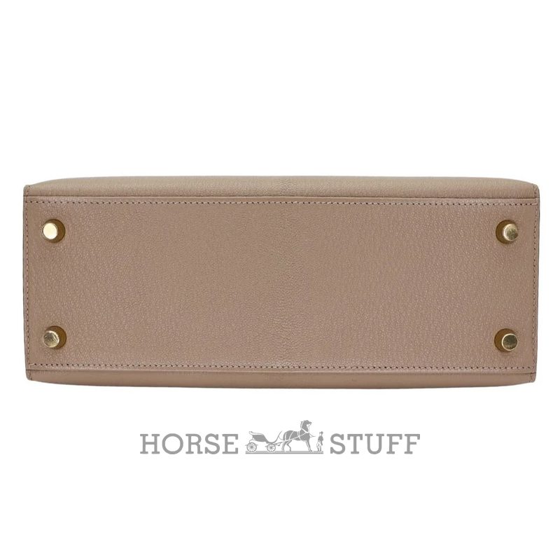 Hermès Kelly Sellier 25 Special Order HSS Etoupe / Gris Tourterelle Chevre BGHW