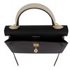 Hermès Kelly Sellier 25 Special Order HSS Black / Craie Epsom GHW