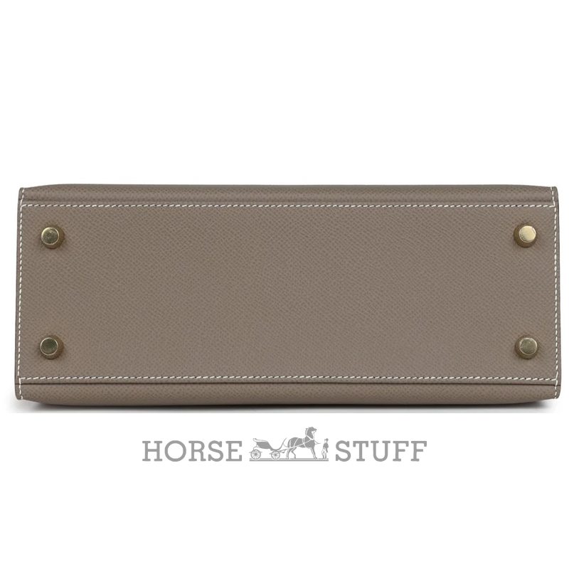 Hermès Kelly Sellier 25 Special Order HSS Etoupe / Craie Epsom BGHW
