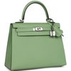 Hermès Kelly Sellier 25 Special Order HSS Verso Vert Criquet / Gold Epsom PHW