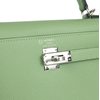 Hermès Kelly Sellier 25 Special Order HSS Verso Vert Criquet / Gold Epsom PHW