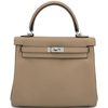 Hermès Kelly Retourne 25 Beige Marfa Swift PHW