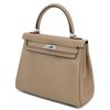 Hermès Kelly Retourne 25 Beige Marfa Swift PHW