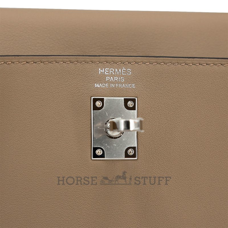 Hermès Kelly Retourne 25 Beige Marfa Swift PHW