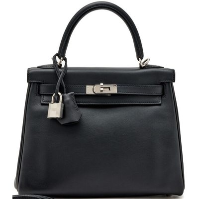 Hermes Kelly Retourne 25 Black Swift PHW