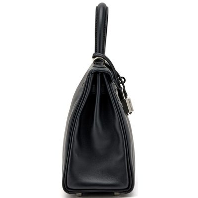 Hermes Kelly Retourne 25 Black Swift PHW