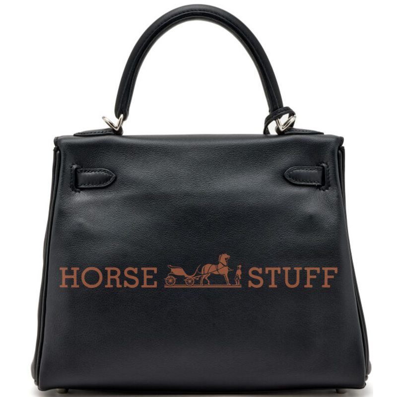 Hermes Kelly Retourne 25 Black Swift PHW