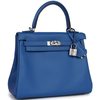 Hermès Kelly Retourne 25 Blue France Swift PHW
