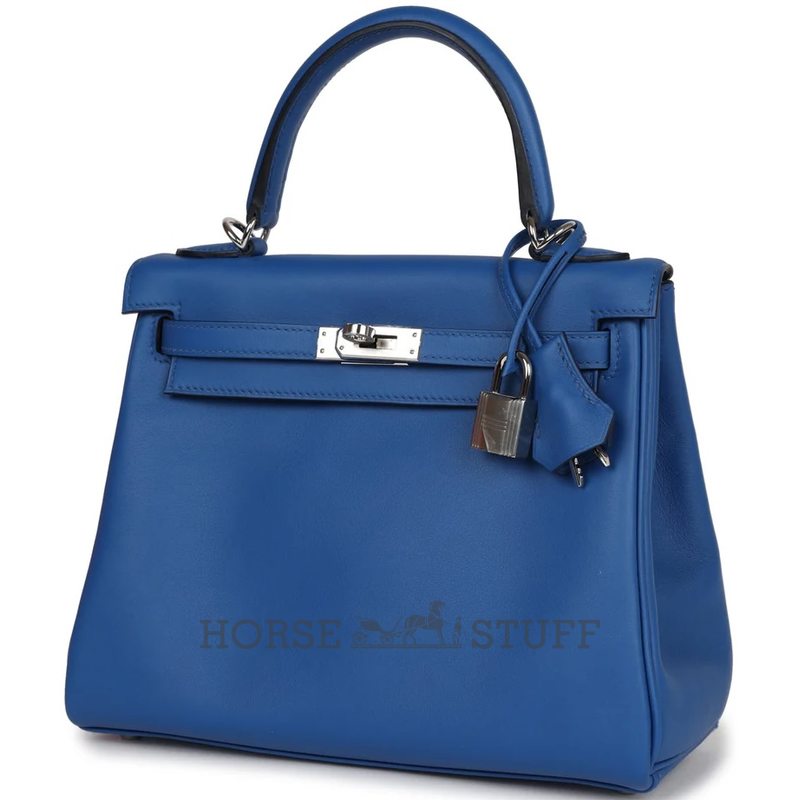 Hermès Kelly Retourne 25 Blue France Swift PHW