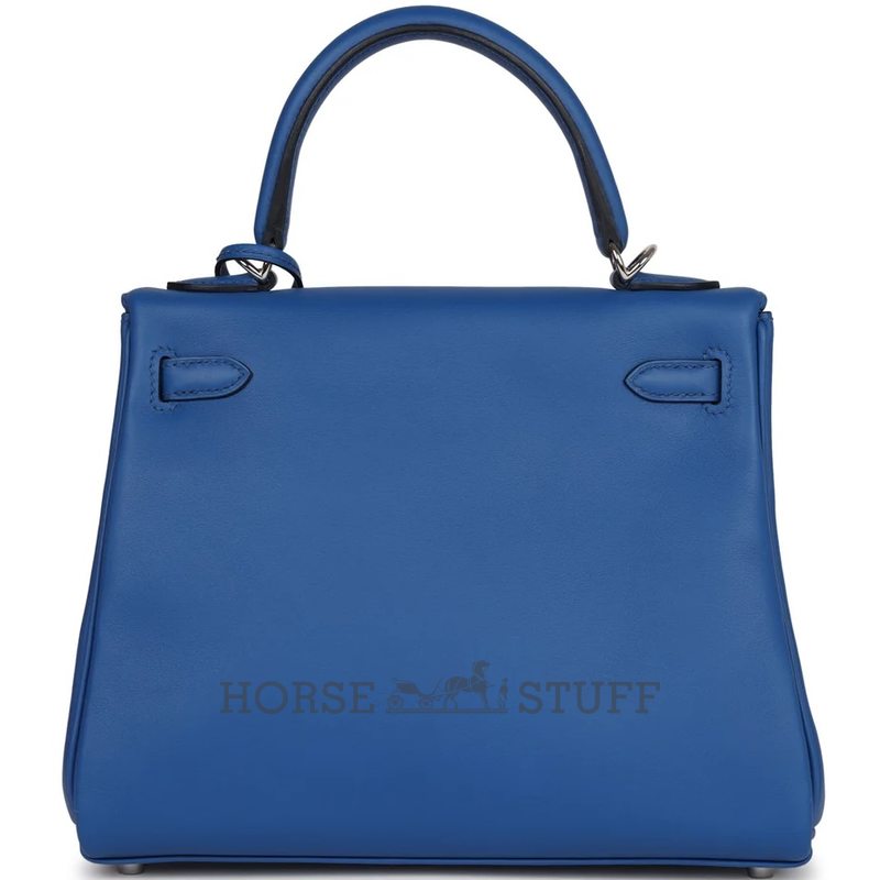 Hermès Kelly Retourne 25 Blue France Swift PHW