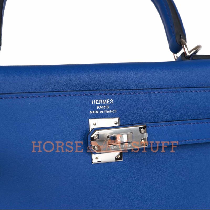 Hermès Kelly Retourne 25 Blue Royal Swift PHW