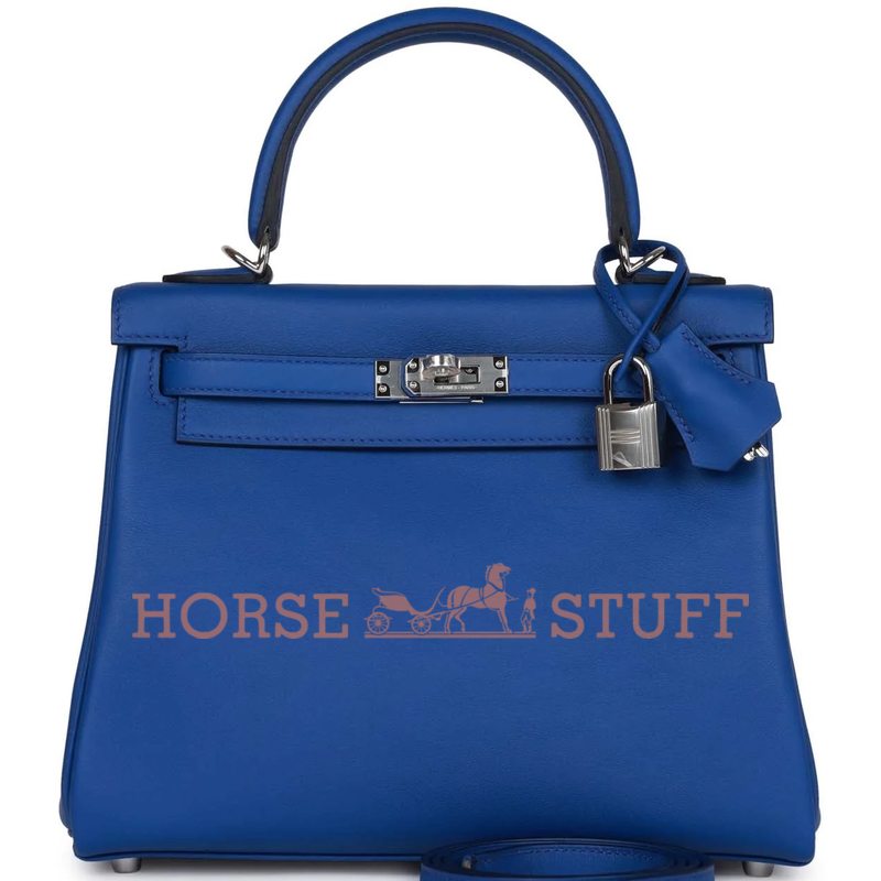 Hermès Kelly Retourne 25 Blue Royal Swift PHW