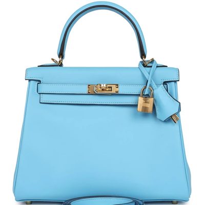 Hermès Kelly Retourne 25 Celeste Swift GHW