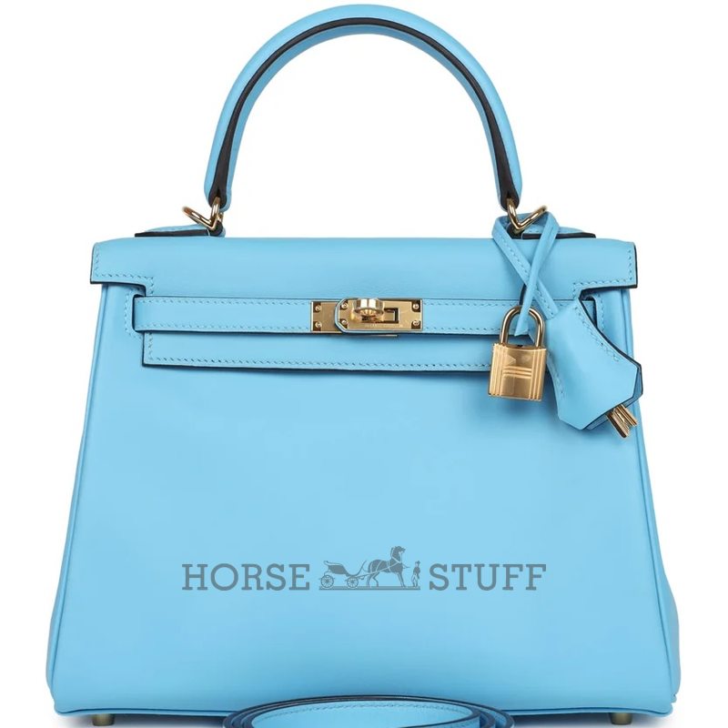 Hermès Kelly Retourne 25 Celeste Swift GHW