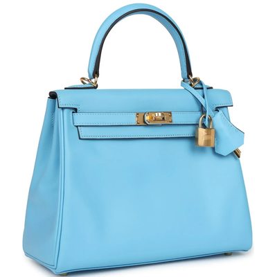 Hermès Kelly Retourne 25 Celeste Swift GHW