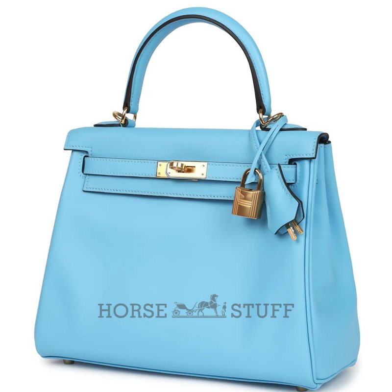 Hermès Kelly Retourne 25 Celeste Swift GHW