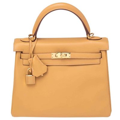 Hermès Kelly Retourne 25 Curry Swift GHW