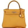 Hermès Kelly Retourne 25 Jaune Ambre Swift GHW