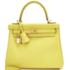 Hermès Kelly Retourne 25 Lime Swift GHW