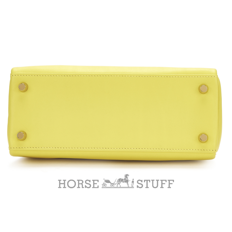 Hermès Kelly Retourne 25 Lime Swift GHW