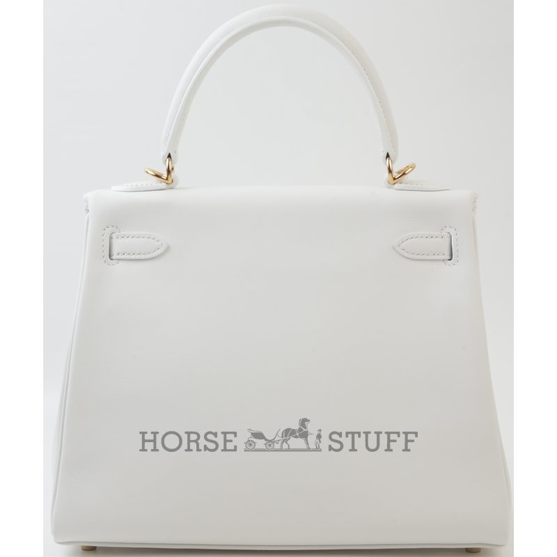 Hermès Kelly Retourne 25 New White Swift GHW