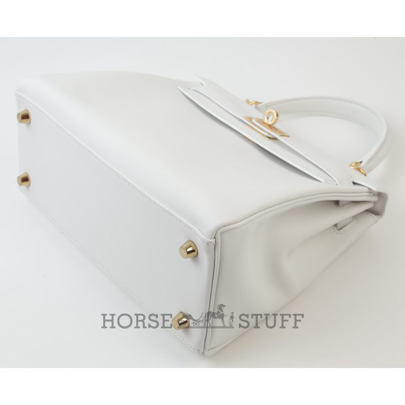 Hermès Kelly Retourne 25 New White Swift GHW