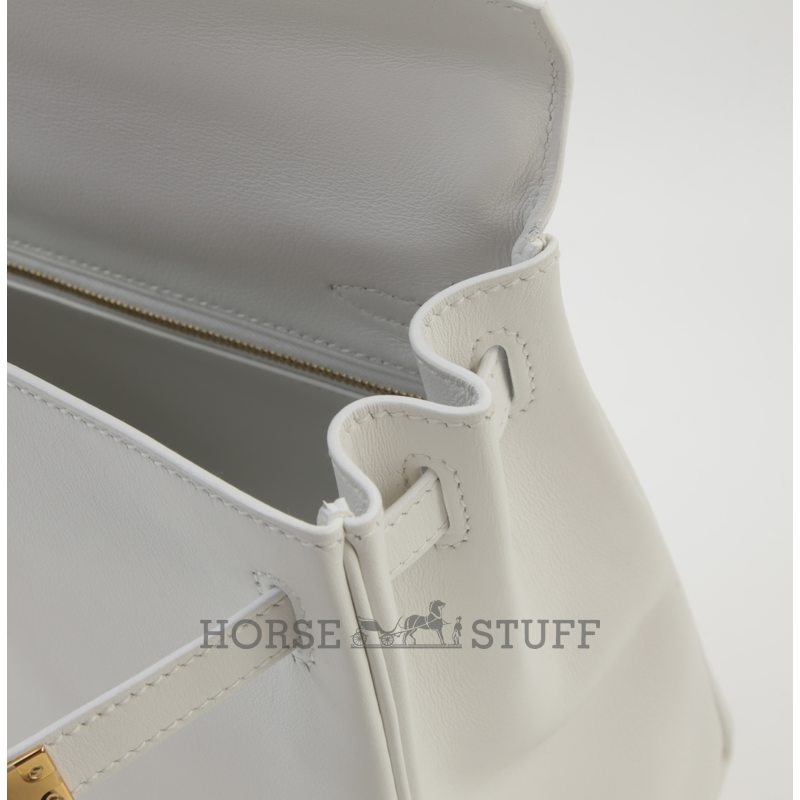 Hermès Kelly Retourne 25 New White Swift GHW