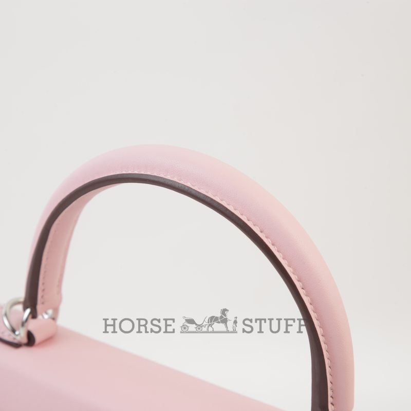 Hermès Kelly Retourne 25 Rose Sakura Swift PHW
