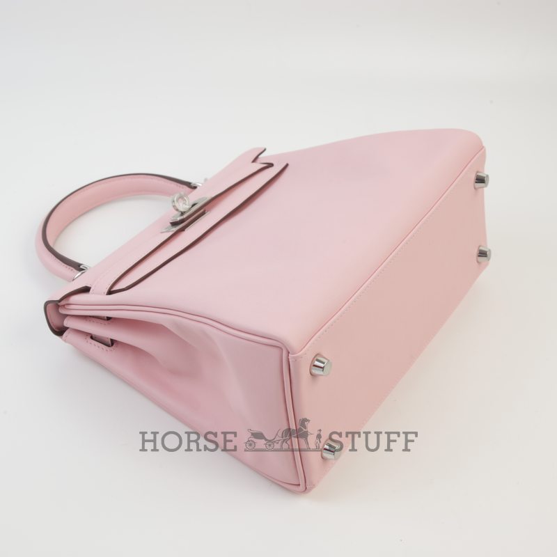 Hermès Kelly Retourne 25 Rose Sakura Swift PHW