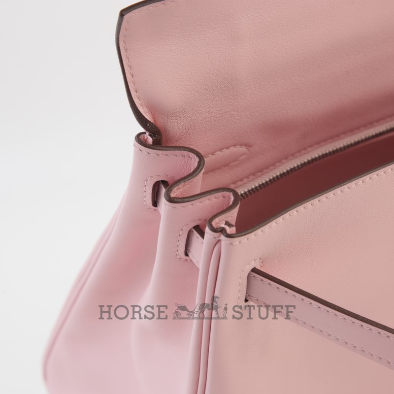 Hermès Kelly Retourne 25 Rose Sakura Swift PHW