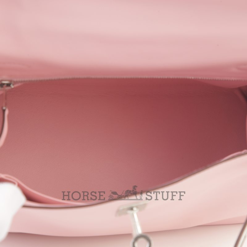 Hermès Kelly Retourne 25 Rose Sakura Swift PHW