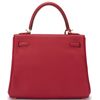 Hermès Kelly Retourne 25 Rouge Casaque Swift GHW