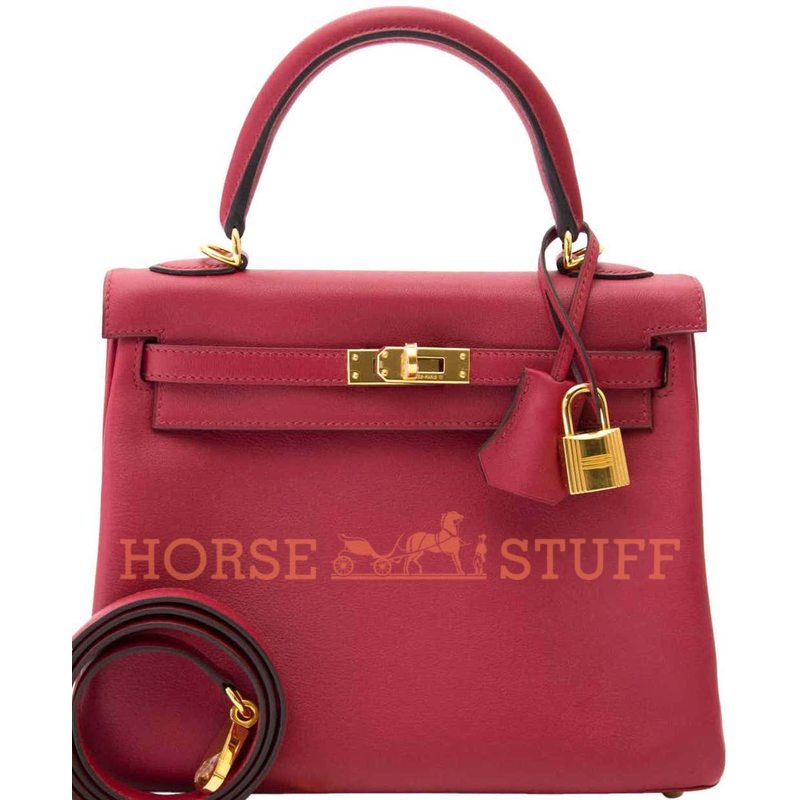 Hermès Kelly Retourne 25 Rouge Grenat Swift GHW