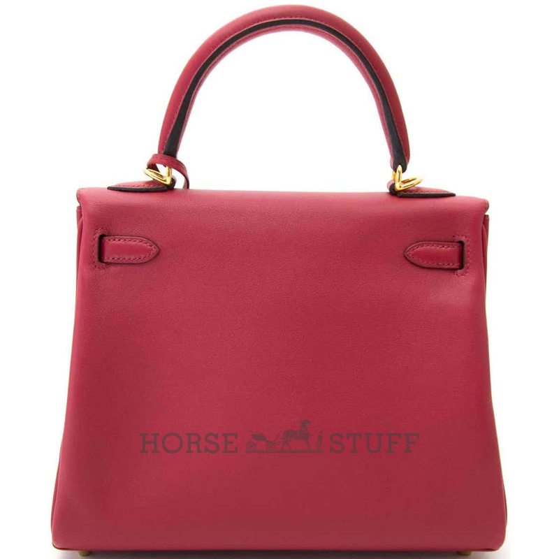 Hermès Kelly Retourne 25 Rouge Grenat Swift GHW