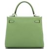 Hermès Kelly Retourne 25 Vert Criquet Swift PHW