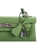 Hermès Kelly Retourne 25 Vert Criquet Swift PHW