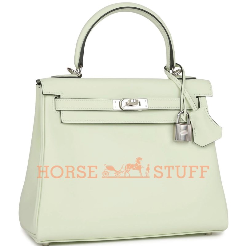 Hermès Kelly Retourne 25 Vert Fizz Swift PHW