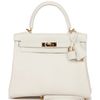 Hermès Kelly Retourne 25 White Swift GHW