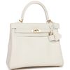 Hermès Kelly Retourne 25 White Swift GHW